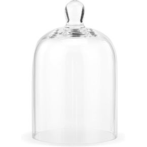 DEMDACO Market Finds Collection Classy Clear Dome Shaped 7 x 4 Glass Decorative Candle Cloche Accessory
