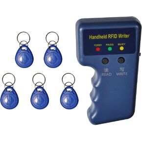 125KHz Proximity ID Duplicator for HID and AWID and Paradox cards or keyfobs Handheld RFID Writer + 5 pcs Writable Key Fobs