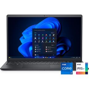 Dell Inspiron 3520 Laptop - 15.6-inch FHD (1920 x 1080) 120Hz Display, Intel Core i7-1255U Processor, 16GB DDR4 RAM, 512GB SSD, Intel Iris Xe Graphics, Windows 11 Pro - Carbon Black