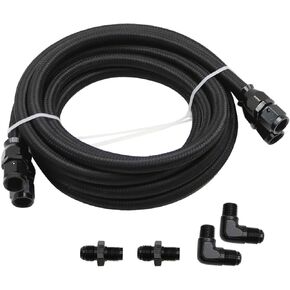 2 قطعة خرطوم خطوط تبريد ناقل الحركة 7 أقدام مع 6AN متوافق مع 4L60 700R4 TH350 TH400 CBC350 3L80 خرطوم مضفر من الفولاذ المقاوم للصدأ مرن أسود in Saudi Arabia