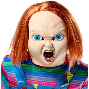 Rubies Men's Child's Play 2 Chucky Deluxe Latex Overhead Costume Mask, One Size for Themed Parties and Halloween