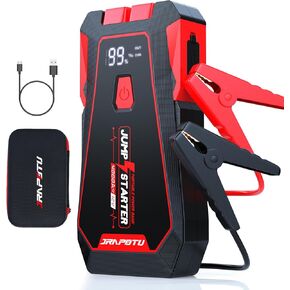 B08 Battery Jumper Starter Portable, 4000A Peak Boost Your Car Battery, 12V Jump Starter for 10.0L Gas & 8.0L Diesel Engines, Car Jump Starter with LCD Display & LED Flashlight