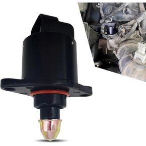 Pack-1 Car Idle Speed Control Valve, Perfect Match Standard Replacement 90380 10526 90325864, Throttle Stepper Motor for Stable Engine Operation, Compatible with King Kong Idle Motor (Black)