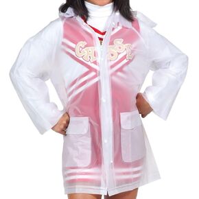 Chasse Cheer Clear Raincoat With Detachable Hood and Pockets - Front Zip and Snaps - Womens Sizes