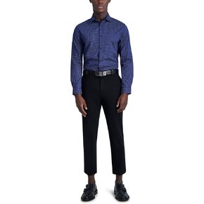 KARL LAGERFELD Men's Flower Dot Long Sleeve Dress Shirt