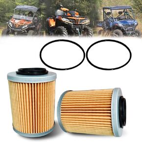 QYMOTO CFMOTO Oil Filter with O Ring for CFMOTO Cforce Zforce Uforce 400 500 600 800 900 950 1000 UTV ATV Accessories OEM 0800-011300(2 Pack)