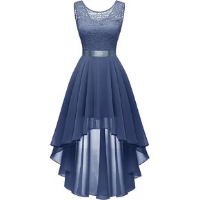 BeryLove Cocktail Prom Dresses 2025 Formal Wedding Guest Dresses Sleeveless Lace High Low Homecoming Dress