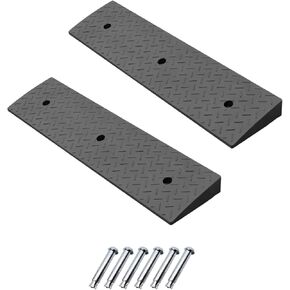 Heavy Duty Rubber Curb Ramps, 2'' Rise, 2 Pack, 6600 LBS/3T Capacity, for Driveway, Loading Dock, Bike, Vehicle, Warehouse, Sidewalk, Wheelchair