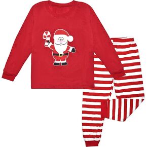 GRPSKCOS Kids Christmas Pajamas Toddler Kids Sleepwear Boys Girls Santa Claus Pajamas Winter Nightwear 2-12 Years