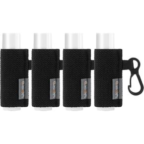 Lip Balm Holder Keychain, 3Pack Chapstick Keychain with Clip On for Backpacks, Sports bottles, Tight-Knit Elastic Lipstick Sleeve Holder Gifts for Friends Women Girls (Leopard Print) in Kuwait