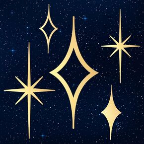 Yaocom 5 Pieces Midcentury Modern Vintage Style Starburst Metal Wall Decor Mid Century Modern Elegance Wall Accents Diamond Star Bursts Wall Decor Vintage Style Home Decoration (Gold)
