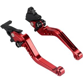 Ejoyous Motorcycle Brake Levers 22mm 7/8" Aluminum Clutch Levers CNC Clutch Handlebar Brake Clutch Levers Brake Pump Handles Universal Clutch Cylinder for Motorcycle Motorbike Pit Bike Moto(Red)