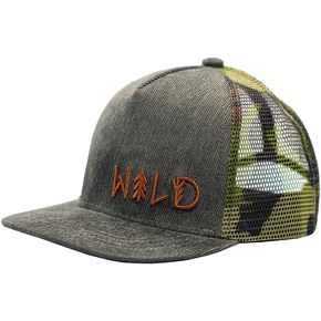 Camouflage Trucker Hat for Kids Adults Toddlers Children Caps Flat Brim Outdoors Hunting Sporting Goods Snapback Buck Wild