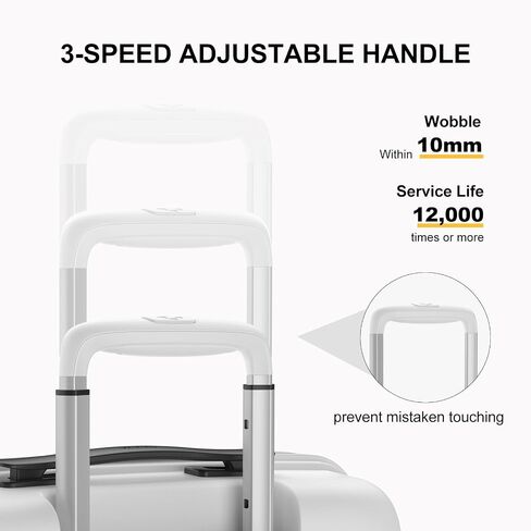 Carry on Luggage 22 X 14 X 9 Airline Approved 20 Inch Suitcase with Spinner wheels,Travel Suitcase Lightweight with TSA Lock Hardside Luggage Airline Approved Carry on Suitcase(White) in Saudi Arabia
