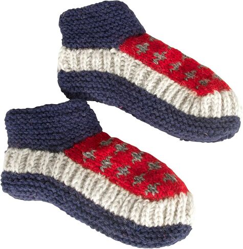 Tribe Azure 100% شبشب من الصوف داخلي مريح دافئ أحذية شتوية جوارب طبيعية سهلة الارتداء محبوكة in Kuwait
