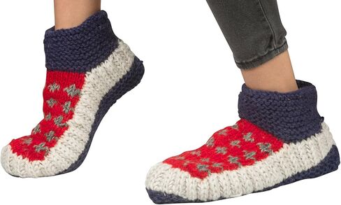 Tribe Azure 100% شبشب من الصوف داخلي مريح دافئ أحذية شتوية جوارب طبيعية سهلة الارتداء محبوكة in Kuwait