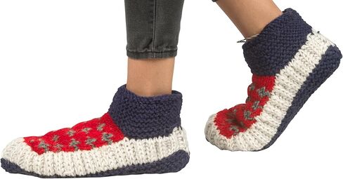 Tribe Azure 100% شبشب من الصوف داخلي مريح دافئ أحذية شتوية جوارب طبيعية سهلة الارتداء محبوكة in Kuwait