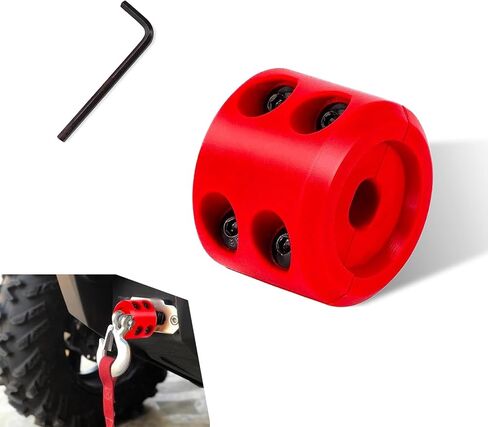 1 PC Winch Cable Hitch Stopper, 1.9 in Height Cable Protection Rubber Line Plug, Automobile Modification Accessories, Universal for Most Cars, Trucks and Vans (Red) in Saudi Arabia