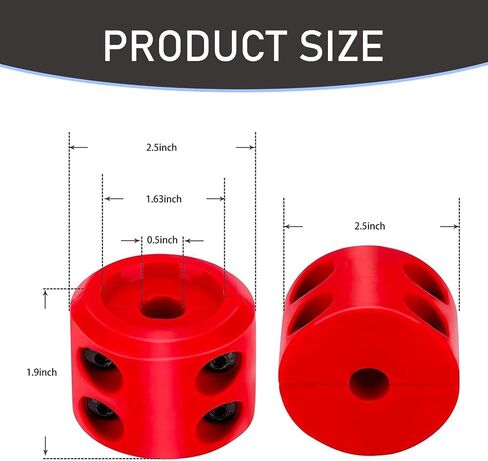 1 PC Winch Cable Hitch Stopper, 1.9 in Height Cable Protection Rubber Line Plug, Automobile Modification Accessories, Universal for Most Cars, Trucks and Vans (Red) in Saudi Arabia
