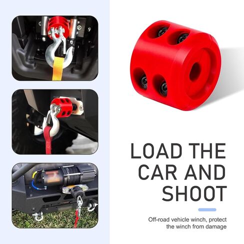 1 PC Winch Cable Hitch Stopper, 1.9 in Height Cable Protection Rubber Line Plug, Automobile Modification Accessories, Universal for Most Cars, Trucks and Vans (Red) in Saudi Arabia