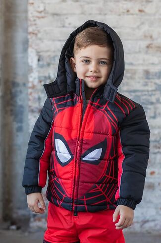 Marvel Zip Up Cosplay Puffer Jacket Toddler to Big Kid Sizes (2T - 14-16) in Saudi Arabia