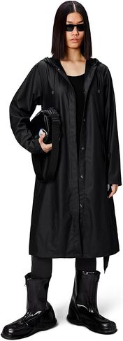 RAINS A-Line Longer Jacket, Elegant and Lightweight Raincoat for Women - Waterproof, Windproof, & Breathable in Saudi Arabia