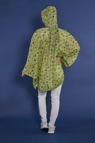ECO CHIC Waterproof Hooded Rain Ponchos for Adults, Foldable Adult Poncho with Pocket, Lightweight Reusable Raincoat in Kuwait