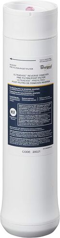 Whirlpool WHER25 Reverse Osmosis (RO) Filtration System With Chrome Faucet | Extra Long Life | Easy To Replace UltraEase Filter Cartridges, White in Saudi Arabia