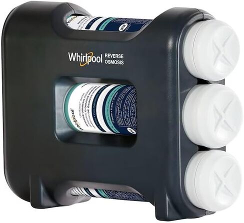 Whirlpool WHER25 Reverse Osmosis (RO) Filtration System With Chrome Faucet | Extra Long Life | Easy To Replace UltraEase Filter Cartridges, White in Saudi Arabia
