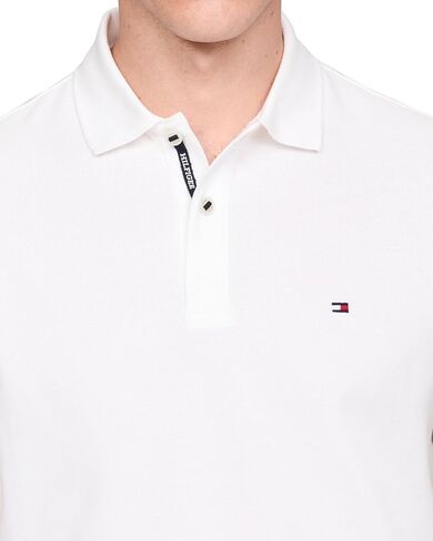 Tommy Hilfiger Men's Short Sleeve Casual Polo Shirts in Regular Fit with Stretch and Cuff Designs in Kuwait