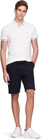Tommy Hilfiger Men's Short Sleeve Casual Polo Shirts in Regular Fit with Stretch and Cuff Designs in Kuwait