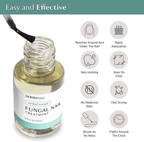 Toenail Fungus Treatment Extra Strength Antifungal Solution and Nail Fungus Treatment for Toenail - Repairs Fungal Damaged, Yellow, Thick, Discolored Nails - Fingernails and Toe Nail Fungus Treatments in Saudi Arabia
