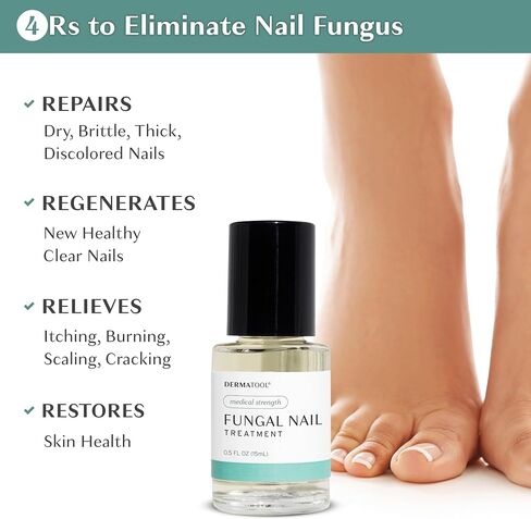 Toenail Fungus Treatment Extra Strength Antifungal Solution and Nail Fungus Treatment for Toenail - Repairs Fungal Damaged, Yellow, Thick, Discolored Nails - Fingernails and Toe Nail Fungus Treatments in Saudi Arabia