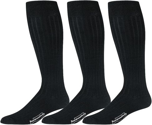 Merino Wool Dress Socks for Men – Over-the-Calf, Ribbed Wool Dress Socks for Size 8-12 – Breathable, Reinforced Heel and Toe in Saudi Arabia