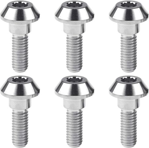 التيتانيوم دراجة نارية قرص الفرامل الترباس المسمار M6 x 20 25mm لسوزوكي GSXR ياماها R1 R6 YZF حزمة من 6 (التيتانيوم العادي، M6x20mm) in Kuwait