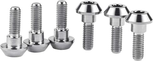 التيتانيوم دراجة نارية قرص الفرامل الترباس المسمار M6 x 20 25mm لسوزوكي GSXR ياماها R1 R6 YZF حزمة من 6 (التيتانيوم العادي، M6x20mm) in Kuwait