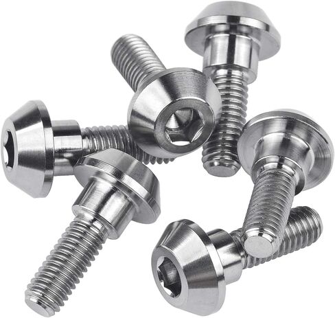 التيتانيوم دراجة نارية قرص الفرامل الترباس المسمار M6 x 20 25mm لسوزوكي GSXR ياماها R1 R6 YZF حزمة من 6 (التيتانيوم العادي، M6x20mm) in Kuwait