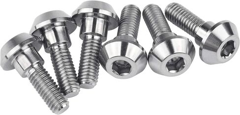 التيتانيوم دراجة نارية قرص الفرامل الترباس المسمار M6 x 20 25mm لسوزوكي GSXR ياماها R1 R6 YZF حزمة من 6 (التيتانيوم العادي، M6x20mm) in Kuwait