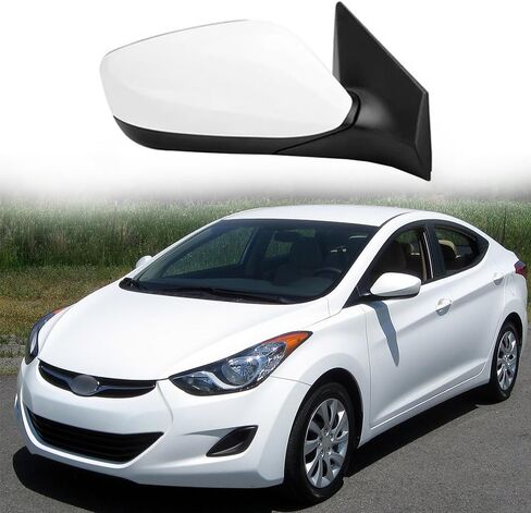 Passenger Side Mirror Assembly Fit for Hyundai Elantra 2011 2012 2013 Side View Mirror Rear View Mirror for Hyundai Elantra Accessories Lens Adjustment in Kuwait