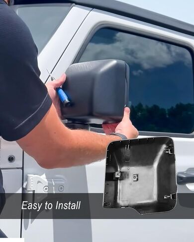Right Mirror Cover Cap Trim Fit for Jeep Wrangler JL 2018-2023 Replace 68361960AA, Side Door Rearview Mirror Cover in Saudi Arabia