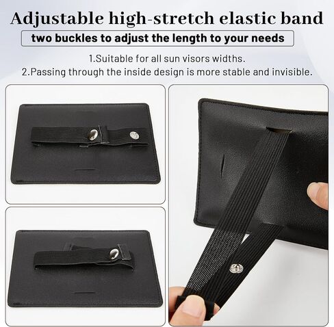 Artificial Leather Car Visor Picture Frames Fits 5-inch Photo Frame for Car Displays Your Photographs Both Vertically and Horizontally (Brown) in Kuwait