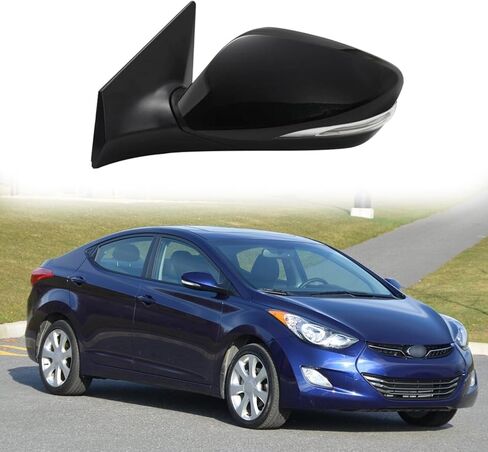 Passenger Side Mirror Assembly Fit for Hyundai Elantra 2011 2012 2013 Side View Mirror Rear View Mirror for Hyundai Elantra Accessories Lens Adjustment in Kuwait
