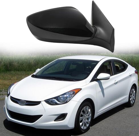 Passenger Side Mirror Assembly Fit for Hyundai Elantra 2011 2012 2013 Side View Mirror Rear View Mirror for Hyundai Elantra Accessories Lens Adjustment in Kuwait