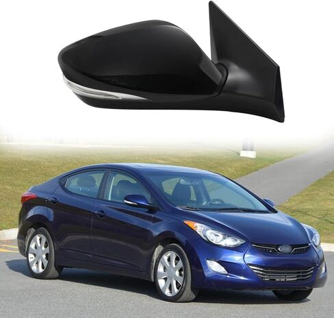 Passenger Side Mirror Assembly Fit for Hyundai Elantra 2011 2012 2013 Side View Mirror Rear View Mirror for Hyundai Elantra Accessories Lens Adjustment in Kuwait
