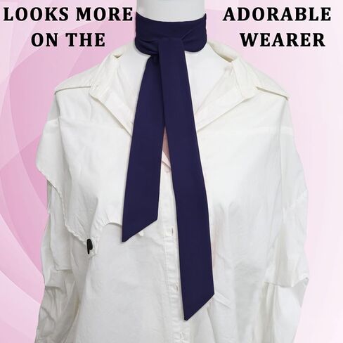 Ribbon Tie, Black/Red/Navy Bow Tie for Women, Girls Neck Self String Tie School Bolo Bowtie for Uniform Shirts in Saudi Arabia