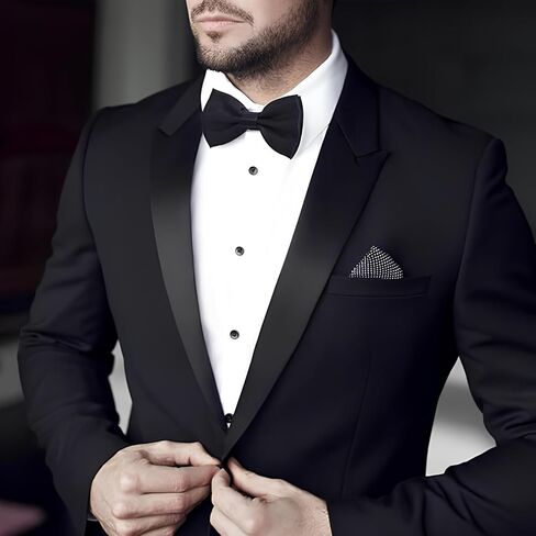 Bow Tie For Men with adjustable length for Formal Dress up and Wedding Tuxedo - Made with Polyster in Saudi Arabia