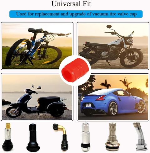 Car Valve Stem Caps, 4 Pack Universal Glow Car Tire Valve Caps Wheel Rim Dust Cover fits Cars, Trucks, Bikes, Motorcycles, Bicycles in Saudi Arabia