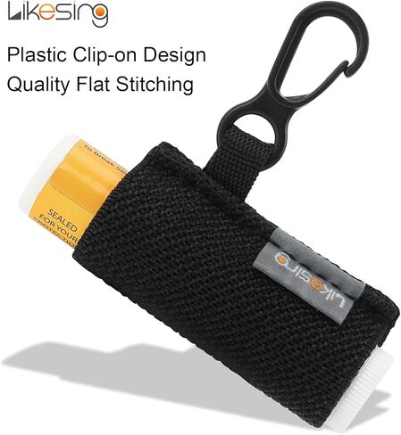 سلسلة مفاتيح حامل مرطب الشفاه، سلسلة مفاتيح مكونة من 3 قطع مع مشبك لحقائب الظهر، والزجاجات الرياضية، وهدايا حامل أكمام أحمر الشفاه المرنة للأصدقاء والنساء والفتيات (طباعة الفهد) in Kuwait