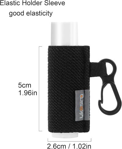 سلسلة مفاتيح حامل مرطب الشفاه، سلسلة مفاتيح مكونة من 3 قطع مع مشبك لحقائب الظهر، والزجاجات الرياضية، وهدايا حامل أكمام أحمر الشفاه المرنة للأصدقاء والنساء والفتيات (طباعة الفهد) in Kuwait