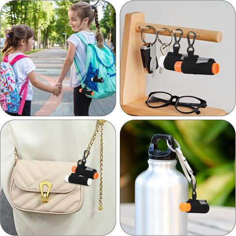 سلسلة مفاتيح حامل مرطب الشفاه، سلسلة مفاتيح مكونة من 3 قطع مع مشبك لحقائب الظهر، والزجاجات الرياضية، وهدايا حامل أكمام أحمر الشفاه المرنة للأصدقاء والنساء والفتيات (طباعة الفهد) in Kuwait